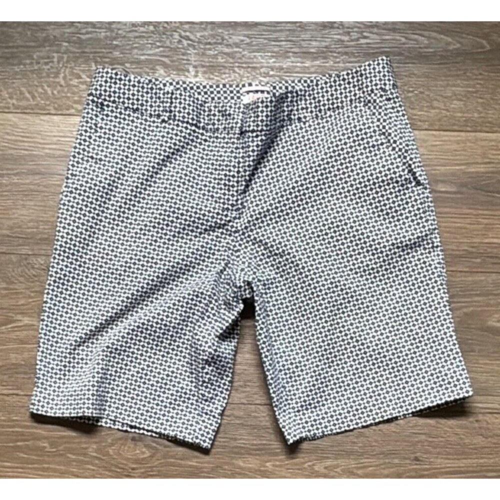 IZOD XFG shorts womens Blue/black/white Stretch Geometric 36x10, tag 12